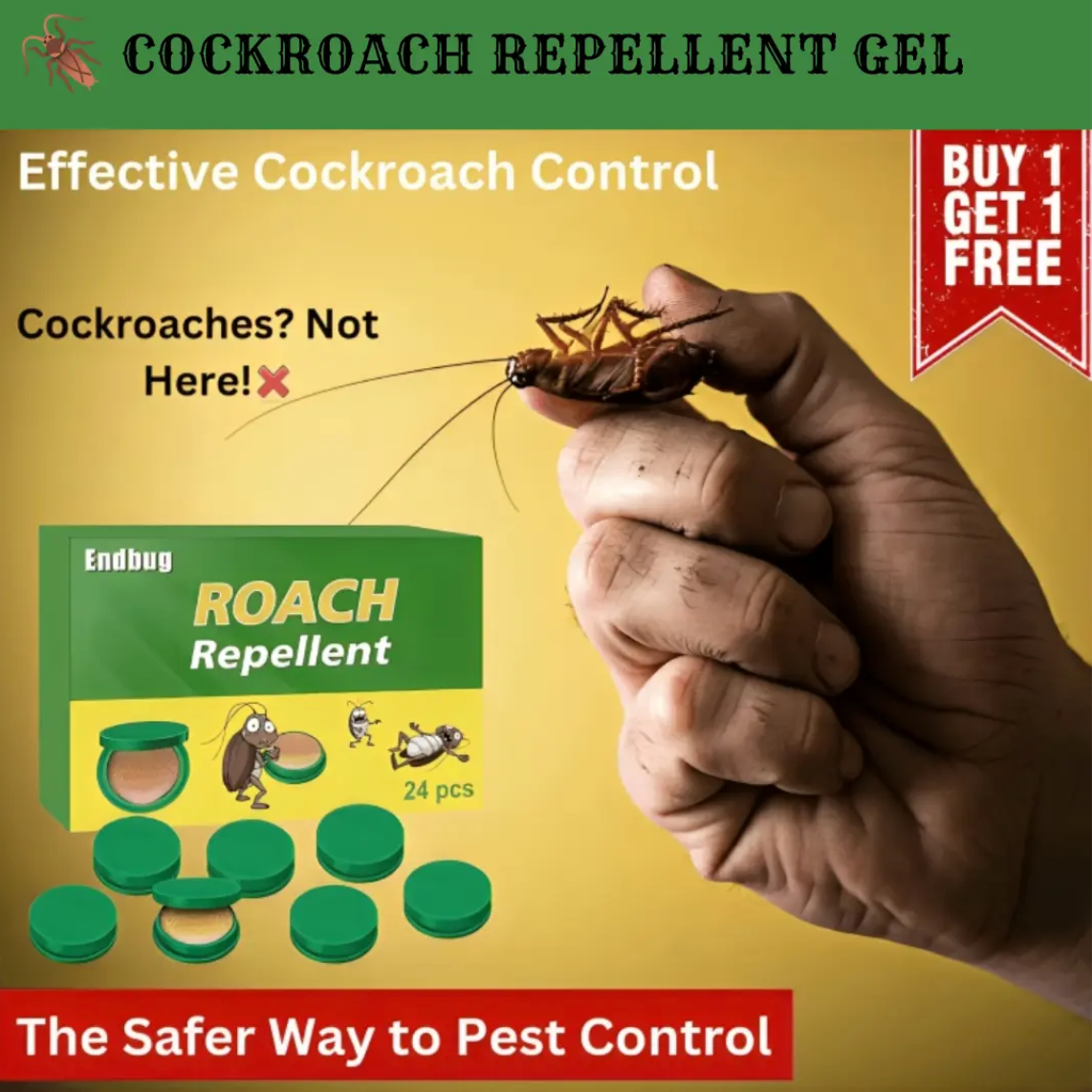 Cockroach Killer Gel 🔥FLAT 50% OFF 🔥 Buy 1 Get 1 Free