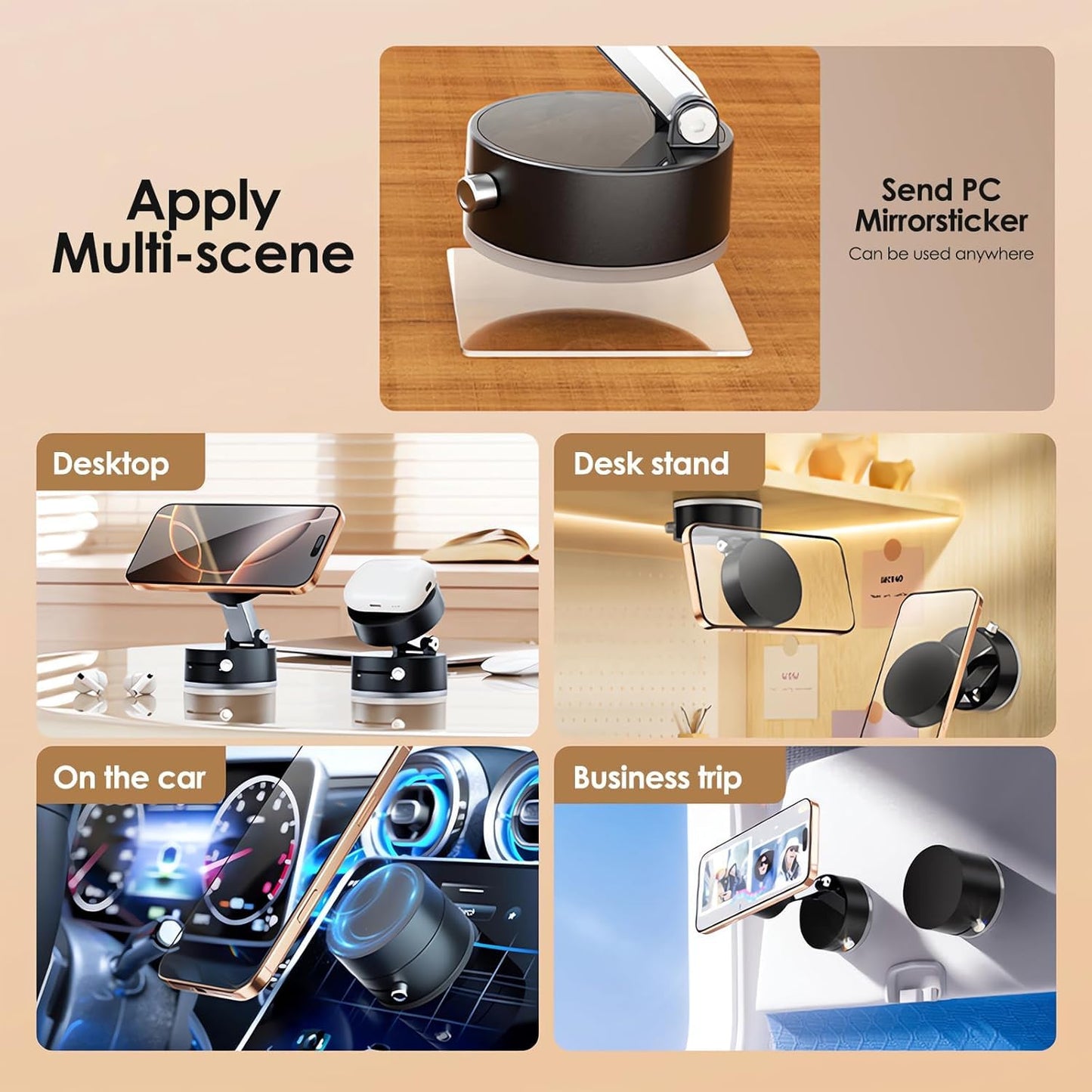 360° Magnetic Phone Holder with GripLock™ Technology
