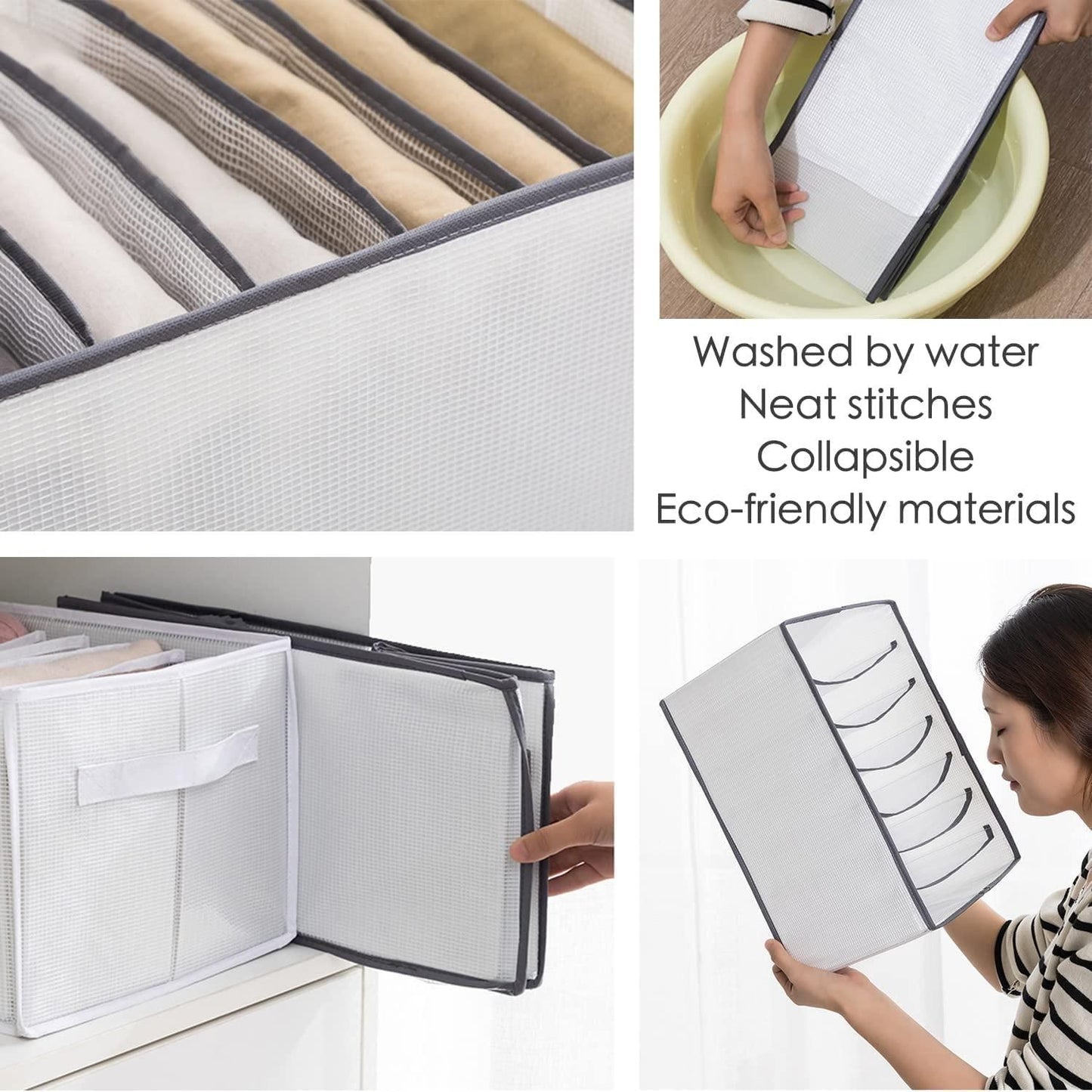 Wardrobe Cloth Organizer – Foldable, Durable, Space-Saving (Pack of 2)