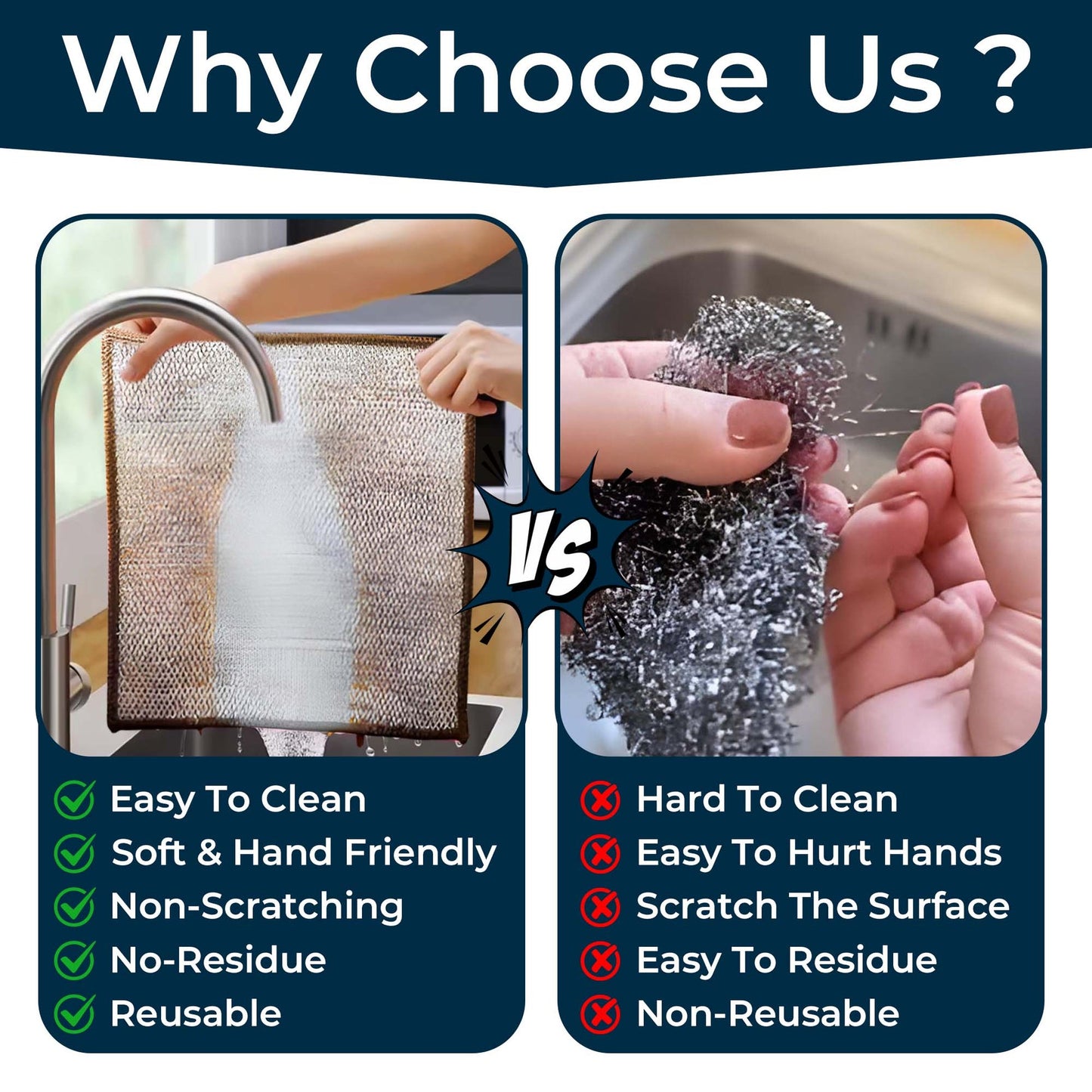 Multifunctional Non-scratch Wire Dishcloth (50% Discount + COD)