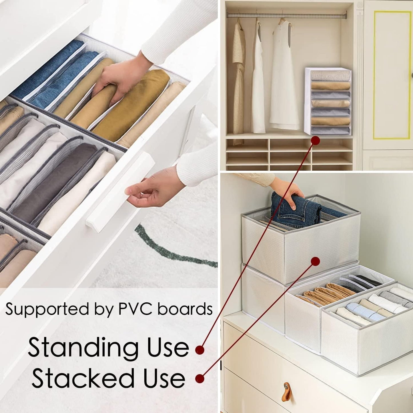 Wardrobe Cloth Organizer – Foldable, Durable, Space-Saving (Pack of 2)