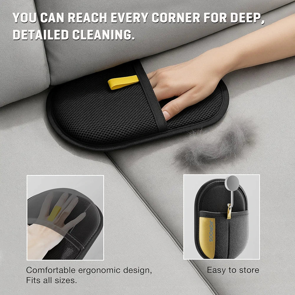 Pet Hair Removal Glove with Dual-Sided Electrostatic Bristles