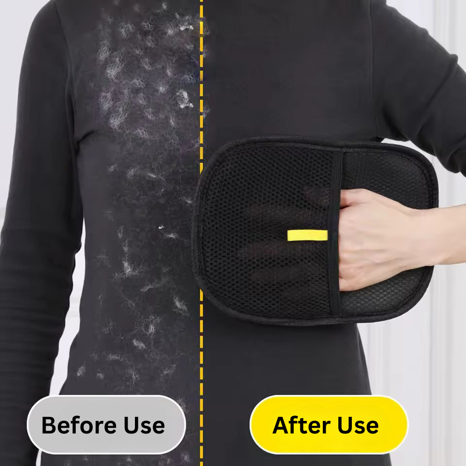 Pet Hair Removal Glove with Dual-Sided Electrostatic Bristles