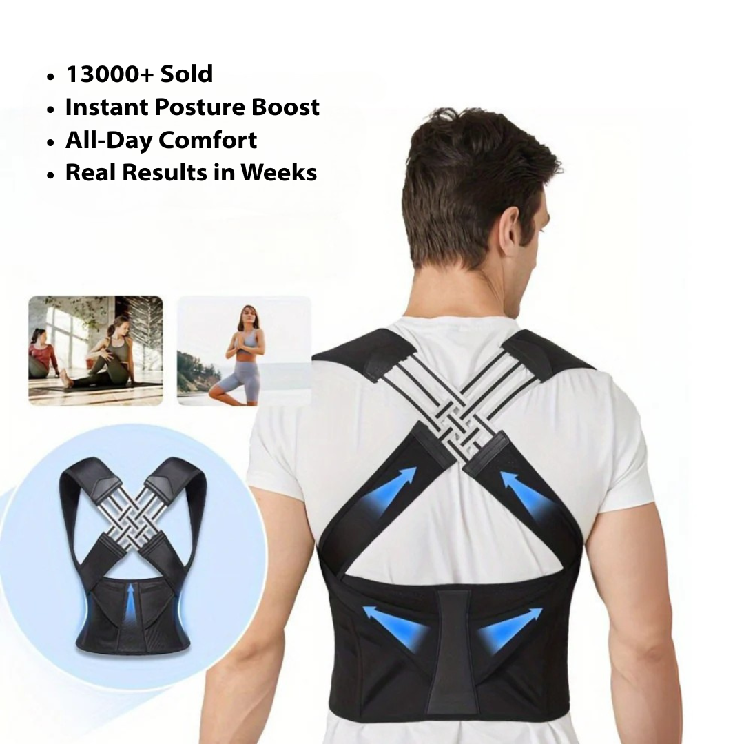 Orthoplus™ Adjustable Posture Corrector Belt for Men & Women (Universal Size)