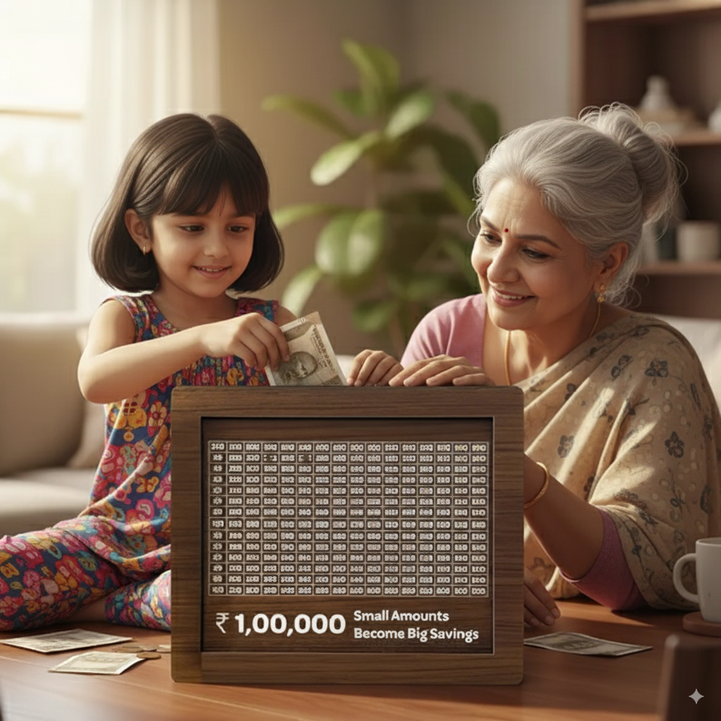 Wooden Money Saving Box | Your ₹1 Lakh Goal Saver