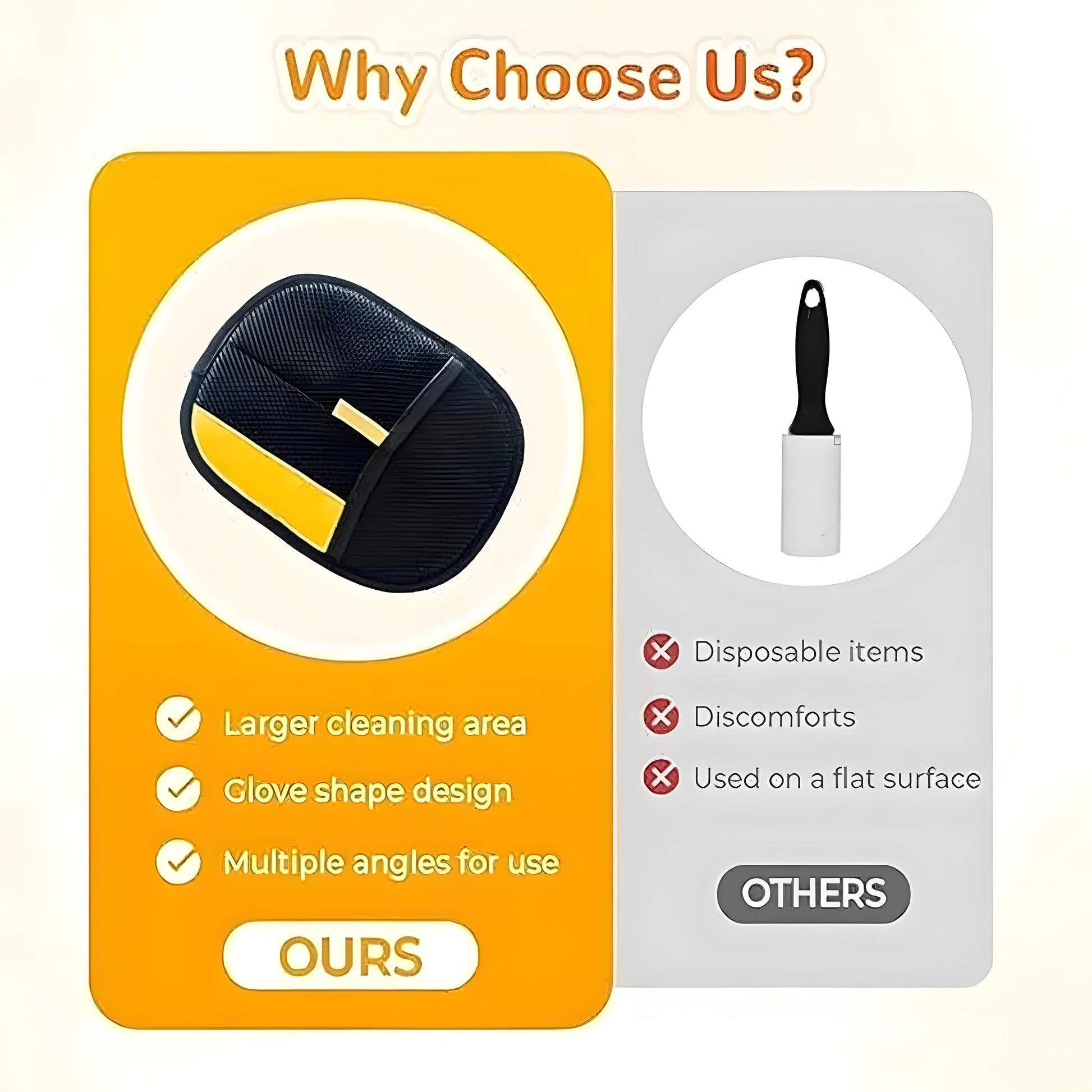 Pet Hair Removal Glove with Dual-Sided Electrostatic Bristles