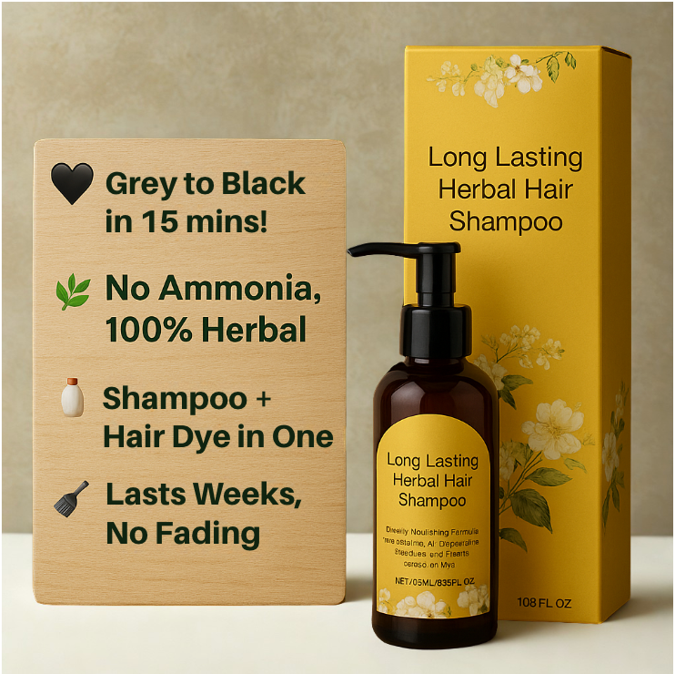 Japanese Long Lasting Natural Hair Dye Shampoo (Buy 1 Get 1 Free)