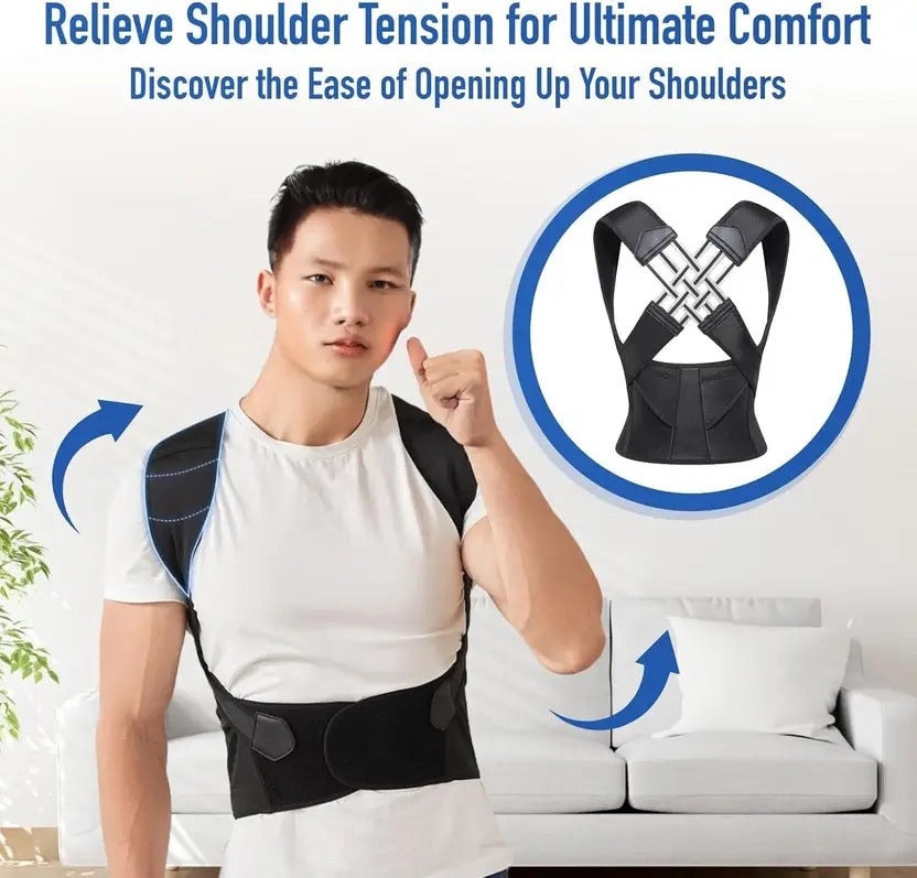Orthoplus™ Adjustable Posture Corrector Belt for Men & Women (Universal Size)