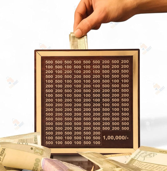 Wooden Money Saving Box | Your ₹1 Lakh Goal Saver